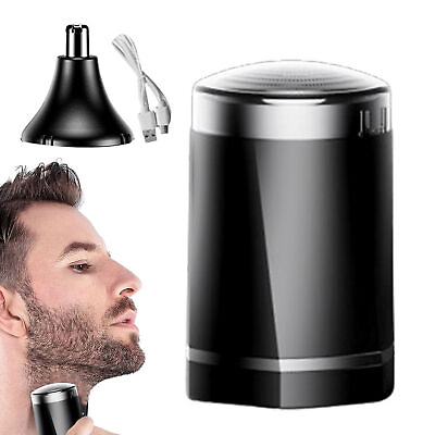 #ad Mini Electric Shaver Portable Rechargeable Facial Hair Remover $12.54