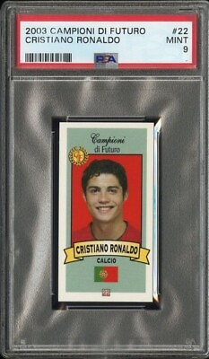 #ad $ PSA 9 Cristiano Ronaldo 2003 Campioni di Futuro #22 Red Back Rookie Card MINT $499.99