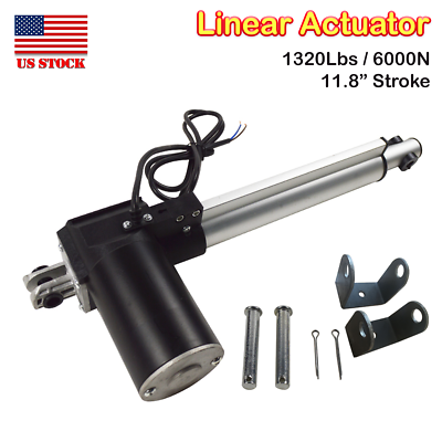 #ad 12V DC Linear Actuator Electric Motor 11.8quot; Stroke 1320Lbs 6000N Replacement $60.79