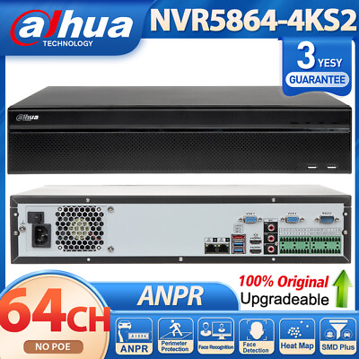 #ad DAHUA 64channel NVR SUPPORT 8Pcs HDDS Video Network Recorder No PoE NVR5864 4KS2 $706.80