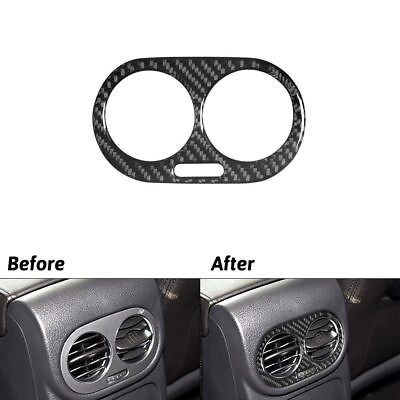 #ad Carbon Fiber Rear Air Vent Outlet Panel Cover For Volkswagen Tiguan 2013 2017 $10.87