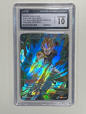 #ad Dragon Ball Z DBZ Gotenks Going All Out CGC 10 GEM Mint Free Holo Card $50.00
