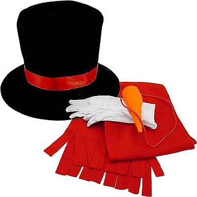 #ad 4Pcs Top Hat Red Band Carrot Nose Cute Dress Up Supply Reusable Gift Props DIY $16.95
