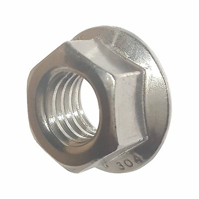 #ad 5 16 24 Stainless Steel Flange Nuts Serrated Base Lock Anti Vibration Qty 25 $13.59