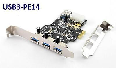 #ad USB 3.0 PCI Express 31 Port Card with 4 Pin Molex Power Low Profile Bracket $32.50