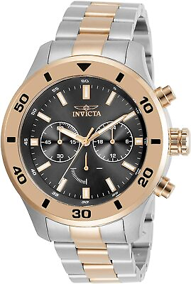 #ad Invicta Black Dial Chronograph Two Tone Stainless Steel Men’s Watch 28890 $69.95