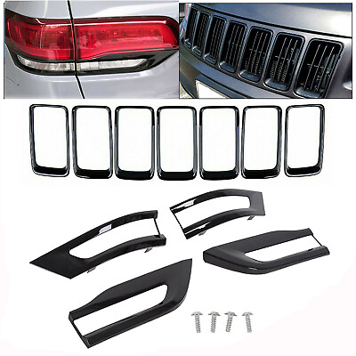 #ad Grille Trim Ring Tail Lamp Cover Trim Bezels Kit for Jeep Grand Cherokee 14 16 $59.99