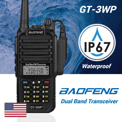 #ad Baofeng GT 3WP Two Way Radio Dual Band VHF UHF IP67 Waterproof Squelch 5Watt $26.99
