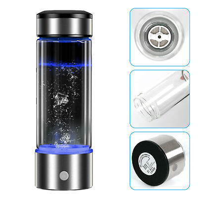 #ad 450ml Portable Hydrogen Rich Water Maker Alkaline Bottle Cup Ionizer GeneratorUA $31.99