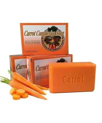 #ad CARROT COMPLEXION SOAP BEAUTY BAR WITH CARROT OIL 4oz 125g each 3 pack $10.98