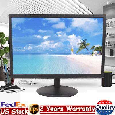 #ad LED Monitor 19quot; inch Desktop Computer PC Monitor 16:10 HDMI VGA With Cables $91.20