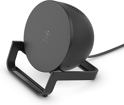 #ad Belkin 10W Qi Wireless Fast Charging Stand w Bluetooth Speaker Black $47.50