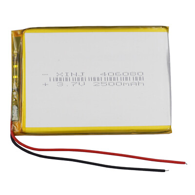 #ad 3.7V 2500mAh 9.25Wh Rechargeable Polymer Li Battery 406080 For e book Tablet PC $7.27