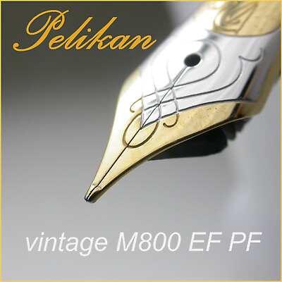 #ad PELIKAN M800 GOLD 18C 750 EF VINTAGE EXTRA FINE NIB PF EAGLE HEAD TWO CHICKS PEN $388.00