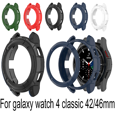 #ad Shockproof TPU Watch Case for Samsung Galaxy Watch 4 Classic 42 46mm Cover Frame $7.99