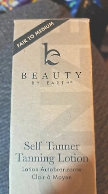 #ad Beauty By Earth Self Tanner Tanning Lotion Fair To Medium 7.5 fl oz 222 ml New $23.19
