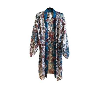 #ad NWT Christopher amp; Banks Mixed Print Long Kimono Size 2X $25.00