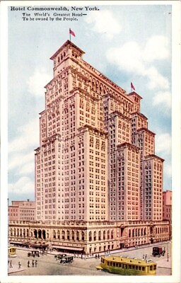 #ad Vintage New York City Postcard Hotel Commonwealth $4.67