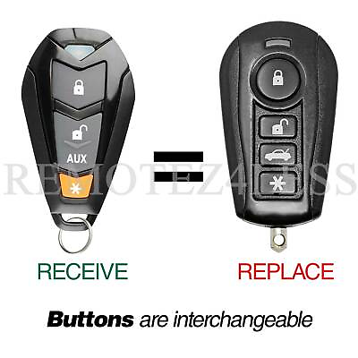 #ad New Replacement Clifford 4 Button Keyless Remote Key Fob For EZSDEI7141 Black $22.45