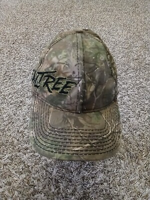#ad Realtree Hat Adult Mens Fitted S M Green Camo Stretch $9.99