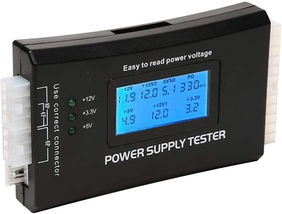 #ad Power Supply Tester PC Computer LCD 20 24 Pin 4 PSU ATX BTX ITX SATA HDD Digital $17.99
