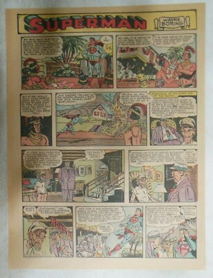 #ad Superman Sunday Page #792 by Wayne Boring from 1 2 1955 Size 11 x 15 inches $10.00