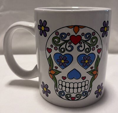 #ad Day of the Dead Sugar Skull Coffee Mug $8.99