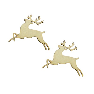 #ad 10pcs DIY Deer Wood Pieces for Christmas Tree Hanging Handmade Accessory A3 $7.46