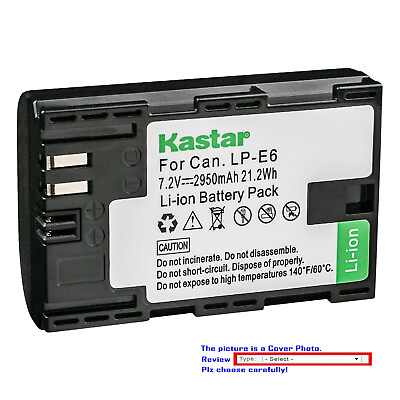 #ad Kastar Battery Replacement for Canon LP E6 LPE6 LP E6N Canon LC E6 LCE6 LC E6E $10.99
