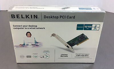 #ad Belkin Desktop PCI Card 10 100 Mbps Fast Ethernet 3E 13 $10.00