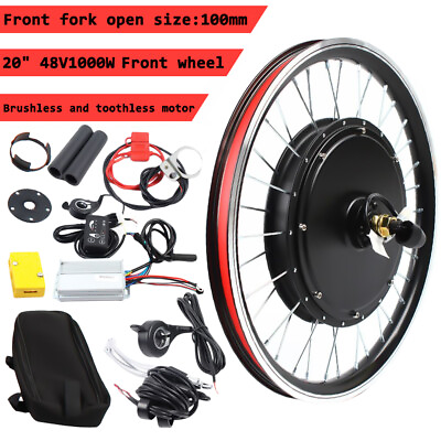 20quot; 1000W LED E bike Conversion Kit 48V Power Bicycle Front Wheel Hub Motor Kit $235.00