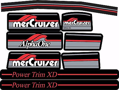 #ad MERCRUISER THE MOST COMPLETE ALPHA ONE GEN ONE W RED RAMS STICKER SET $18.95