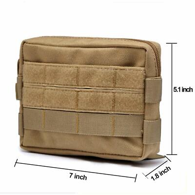 #ad 1PC Tactical Admin Pouch Compact EDC Pouch Military Carry Belt Hanging Waist Bag $4.99