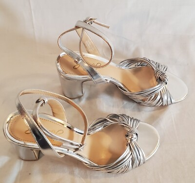 #ad Jewel Badgley Miscka Women#x27;s 6.5 Sandals Silver New $49.98