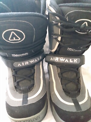 #ad Airwalk 9014045 Black Gray Snowboarding Boots Men#x27;s 9 Or Women#x27;s 10 $39.90