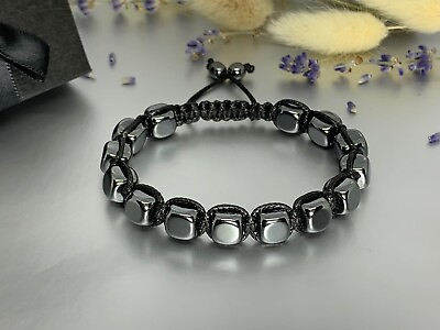 #ad New Unisex Bracelet Natural Stone HematiteJewelry $100.00