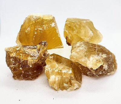 #ad Raw honey calcite large rough honey calcite crystal orange yellow calcite $8.88