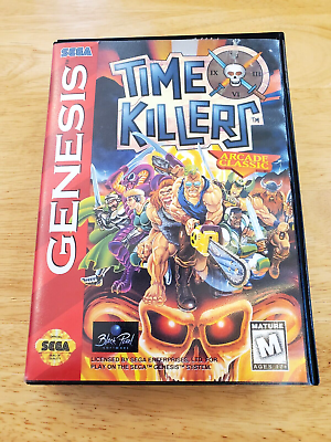 #ad Sega Genesis Time Killers Tested Working Rare Video Game and Box $119.95