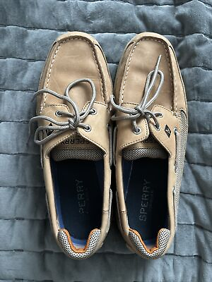 #ad Sperry Mens Lanyard Leather Boat Shoes Size 11 M $25.00