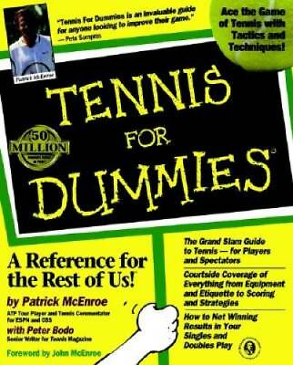 #ad Tennis For Dummies Paperback By McEnroe Patrick GOOD $5.24