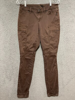 #ad Prana Womens Cargo Outdoor pants Brown Size 4 organic Cotton Ladies skinny $15.99