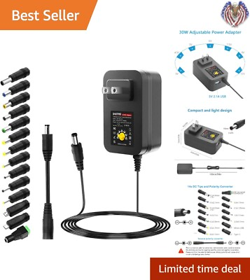 #ad Adjustable Universal Power Supply 30W USB Port Multipurpose 1 count $26.97