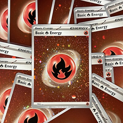#ad Basic Red Fire Energy Cosmic Holo Foil 002 Pokemon 151 English NM SVE $1.49
