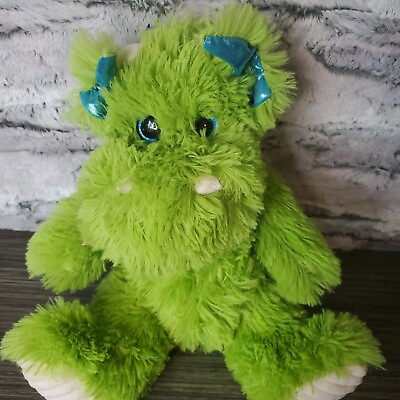 #ad NWT Inter American Products SHAGGY GREEN Hippopotamus w BLUE Sparkle Eyes 2022 $17.95