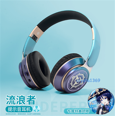 #ad Genshin Impact Scaramouche Foldable Bluetooth Wireless Headset Headphones Gifts $49.68