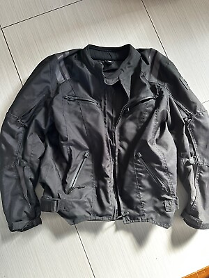 #ad motorcycle jacket size L unisex color: black with armor in the back and arms $80.00