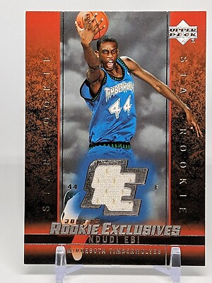 #ad 2004 Upper Deck Rookie Exclusives Star Rookie Ndudi Ebi Jersey #44 Timberwolves $2.99