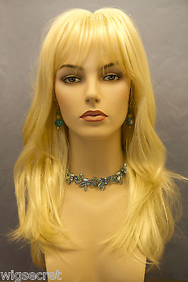 #ad Light Pale Blonde Blonde Long Skin Top Straight Wigs $55.64