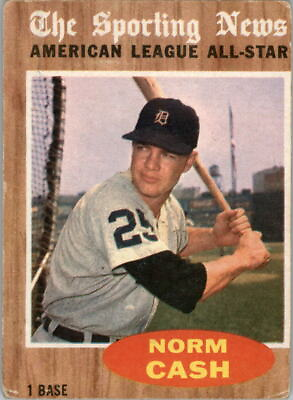 #ad 1962 Topps #466 Norm Cash AS VG $3.75