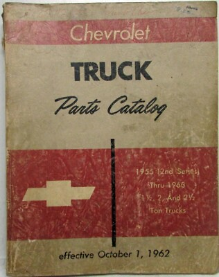 #ad 1955 1963 Chevrolet Truck 1 1 2 2 and 2 1 2 Ton Trucks Parts Book Catalog $83.58